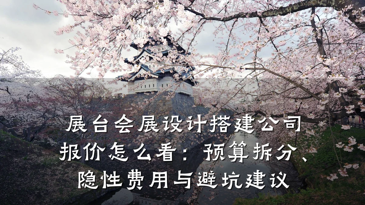 展台会展设计搭建公司报价怎么看:预算拆分、隐性费用与避坑建议