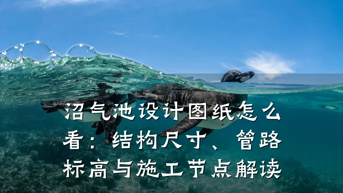 沼气池设计图纸怎么看:结构尺寸、管路标高与施工节点解读