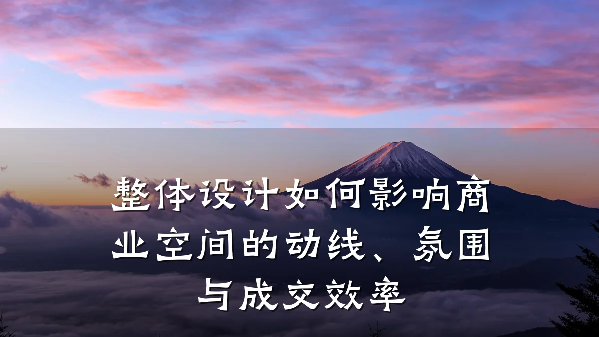 整体设计如何影响商业空间的动线、氛围与成交效率