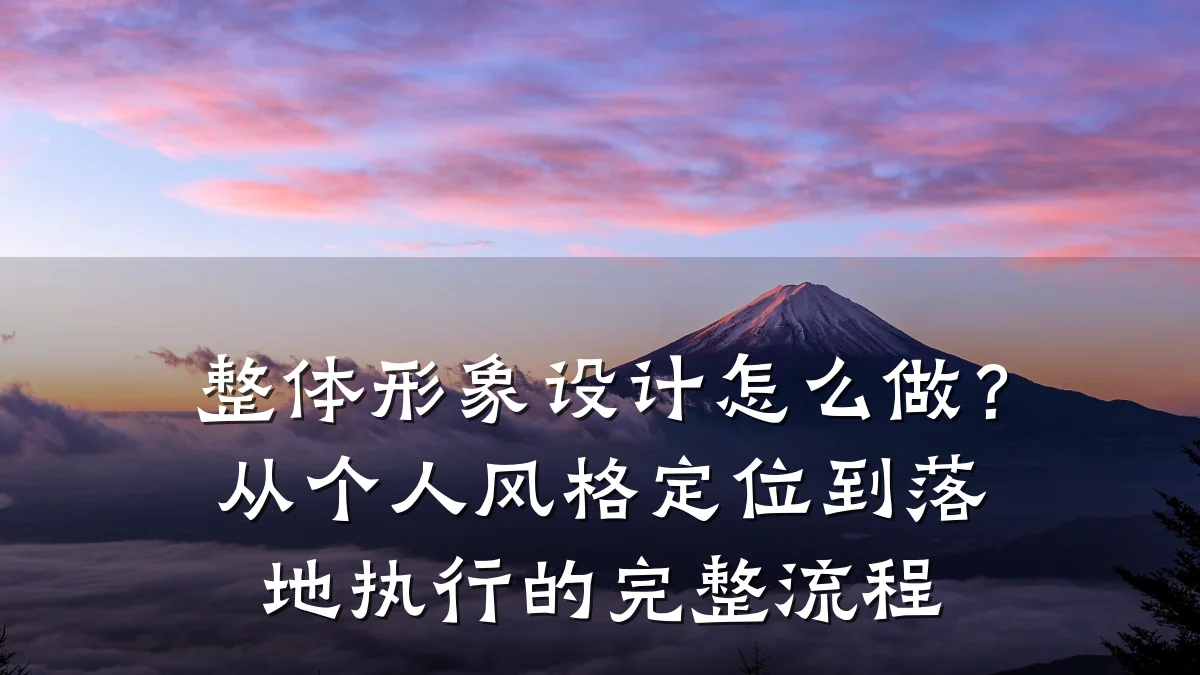 整体形象设计怎么做?从个人风格定位到落地执行的完整流程