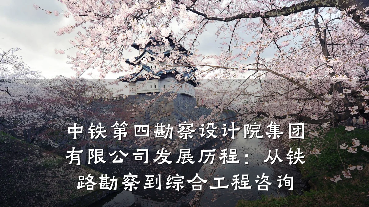 中铁第四勘察设计院集团有限公司发展历程:从铁路勘察到综合工程咨询