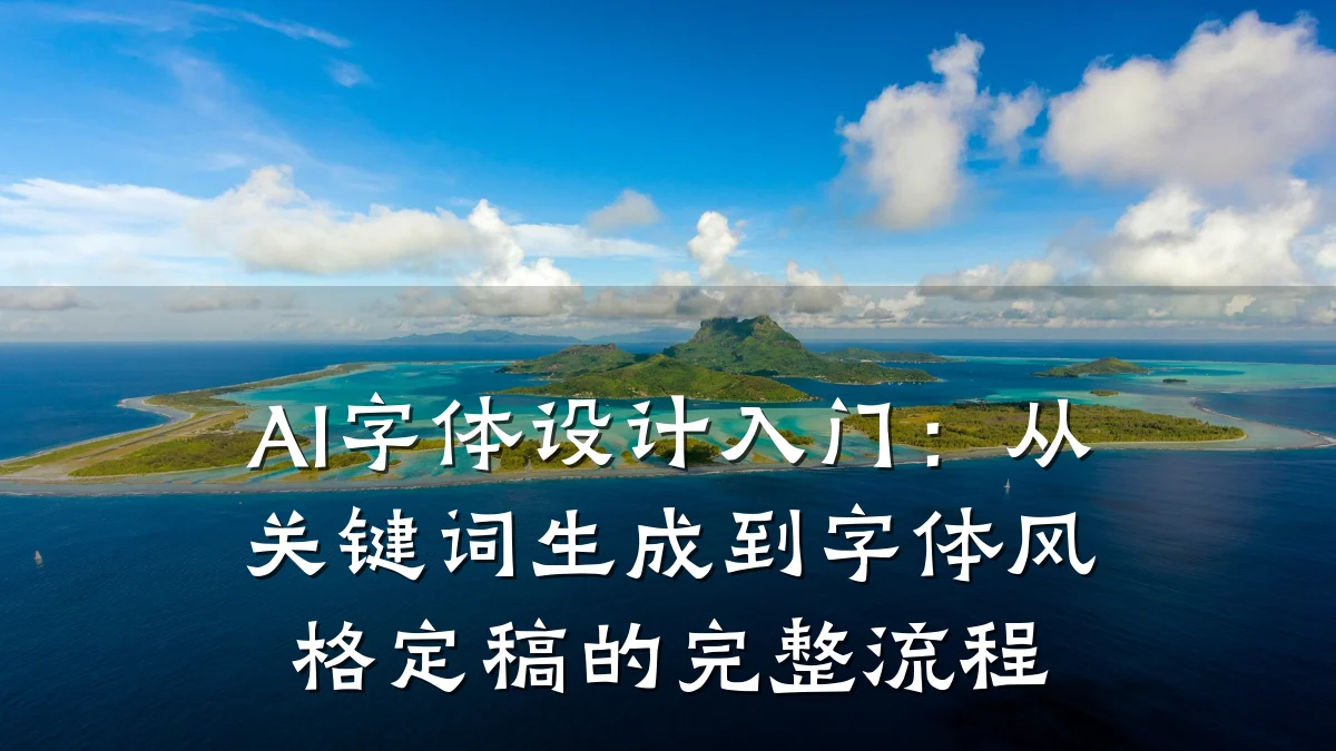 AI字体设计入门:从关键词生成到字体风格定稿的完整流程