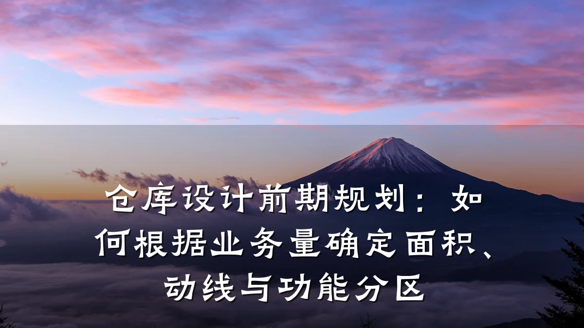 仓库设计前期规划:如何根据业务量确定面积、动线与功能分区