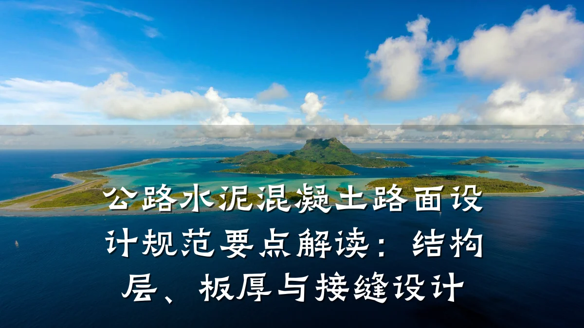 公路水泥混凝土路面设计规范要点解读:结构层、板厚与接缝设计