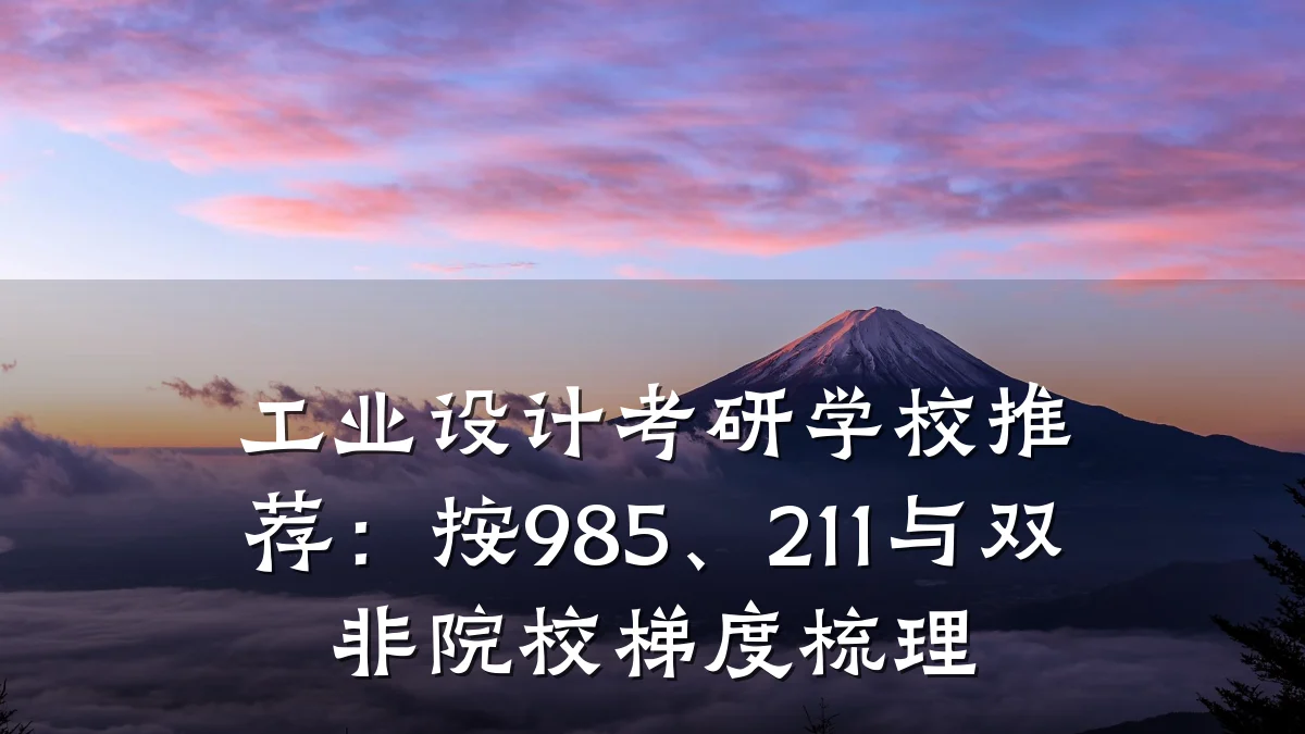 工业设计考研学校推荐:按985、211与双非院校梯度梳理