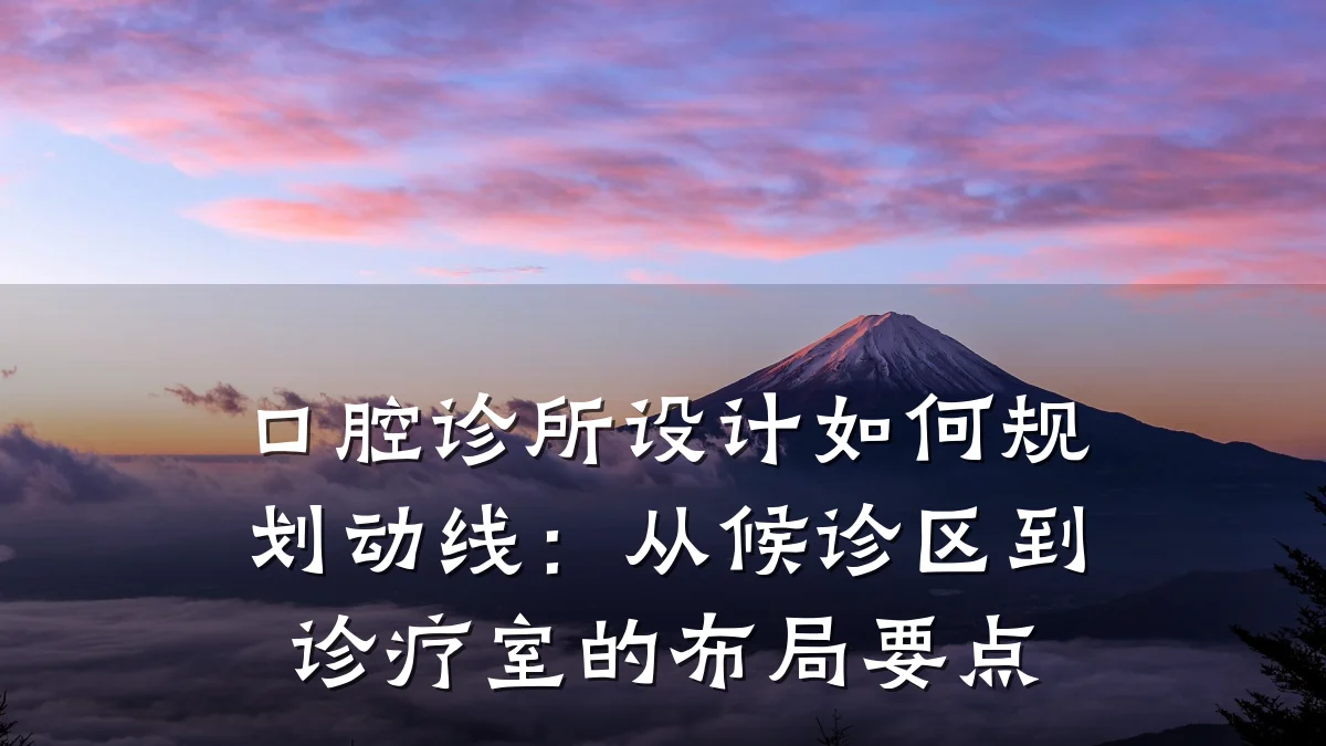 口腔诊所设计如何规划动线:从候诊区到诊疗室的布局要点