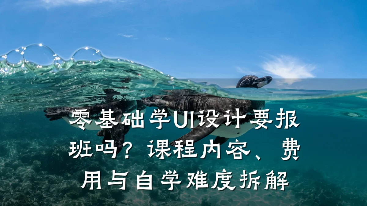零基础学UI设计要报班吗?课程内容、费用与自学难度拆解