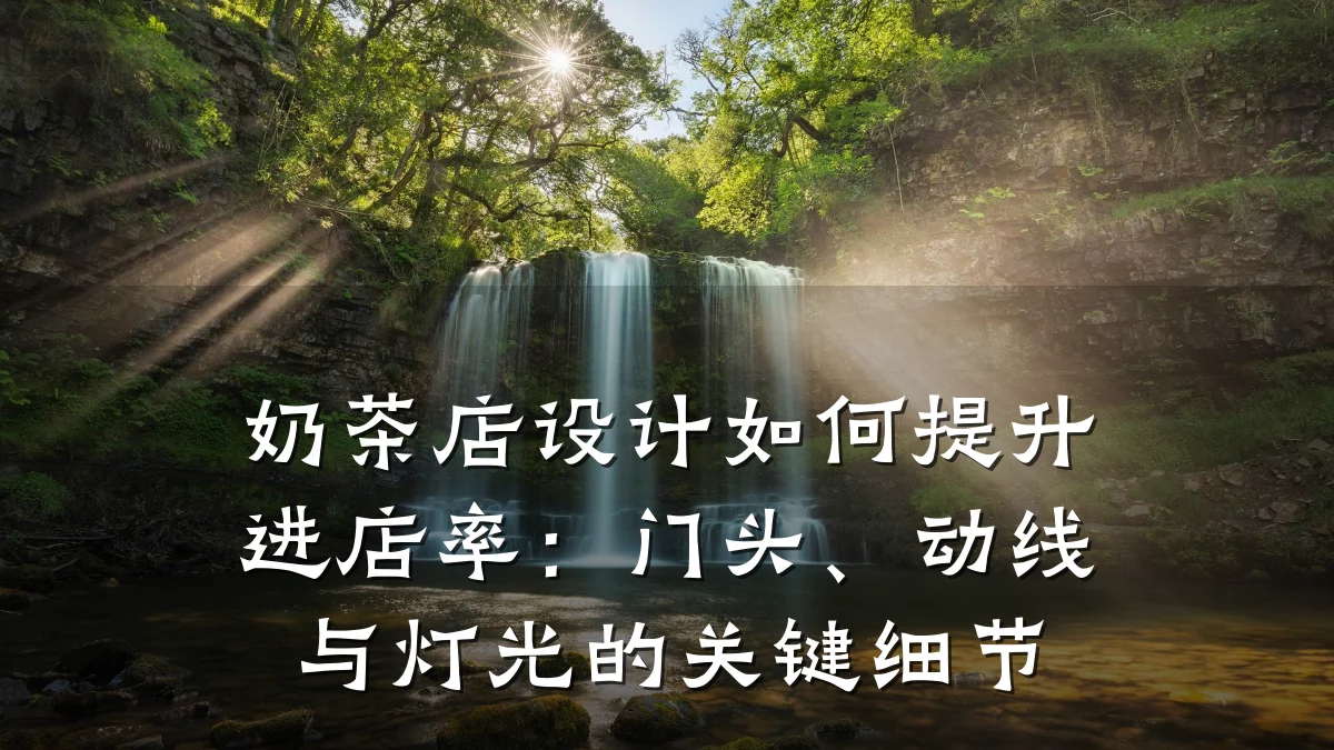 奶茶店设计如何提升进店率:门头、动线与灯光的关键细节