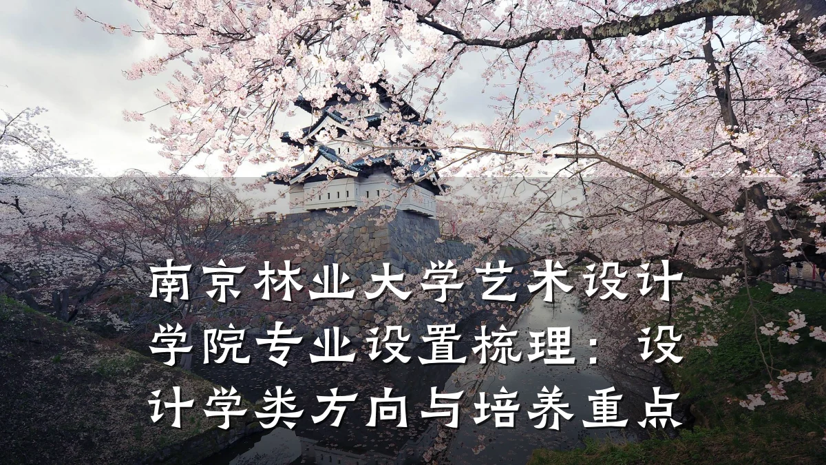 南京林业大学艺术设计学院专业设置梳理:设计学类方向与培养重点