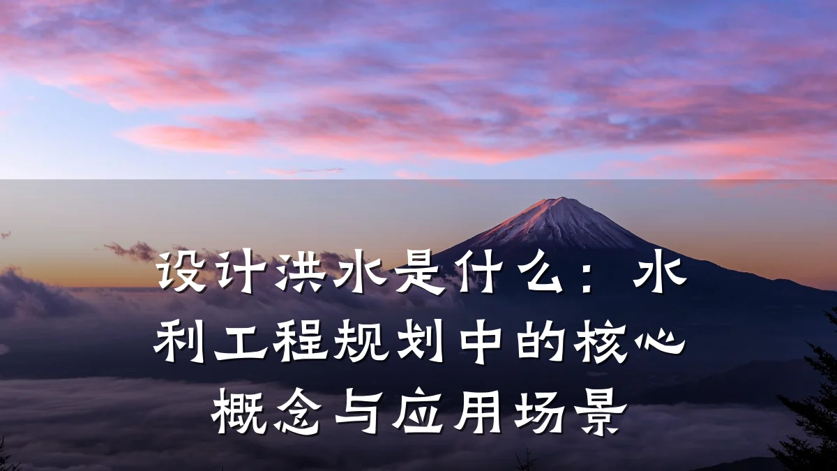 设计洪水是什么:水利工程规划中的核心概念与应用场景
