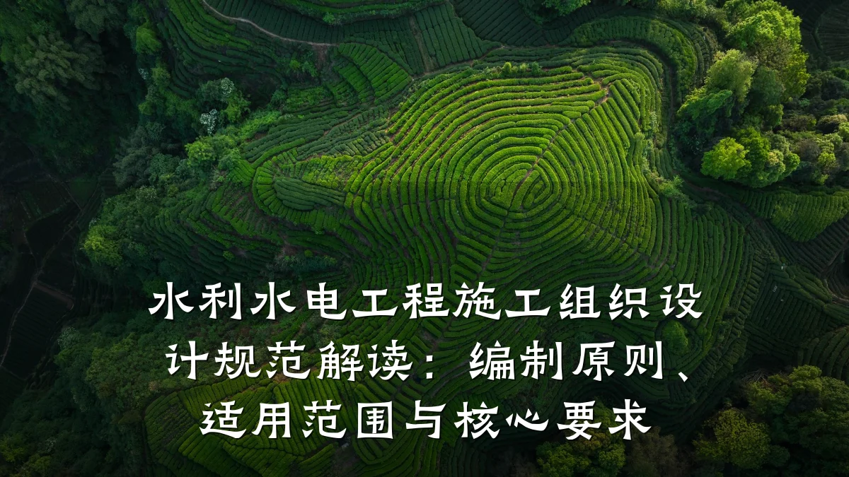 水利水电工程施工组织设计规范解读:编制原则、适用范围与核心要求