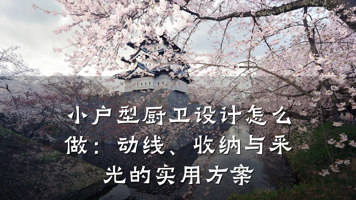 小户型厨卫设计怎么做:动线、收纳与采光的实用方案