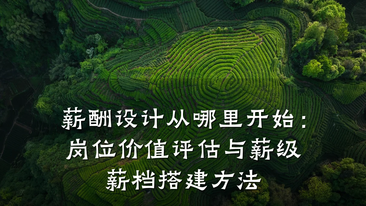 薪酬设计从哪里开始:岗位价值评估与薪级薪档搭建方法
