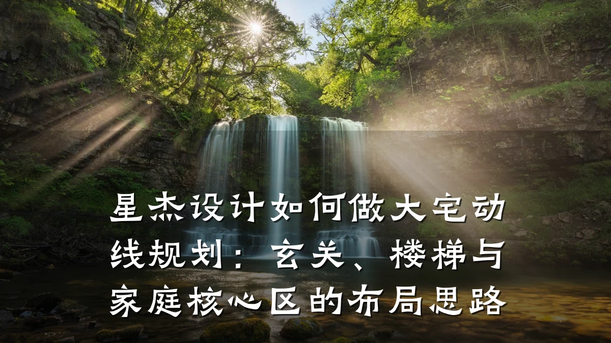 星杰设计如何做大宅动线规划:玄关、楼梯与家庭核心区的布局思路