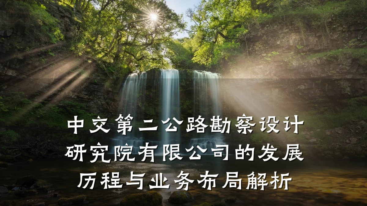 中交第二公路勘察设计研究院有限公司的发展历程与业务布局解析