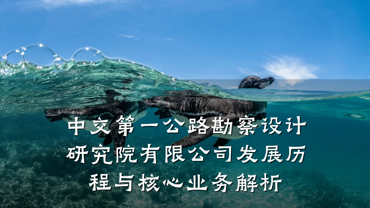 中交第一公路勘察设计研究院有限公司发展历程与核心业务解析