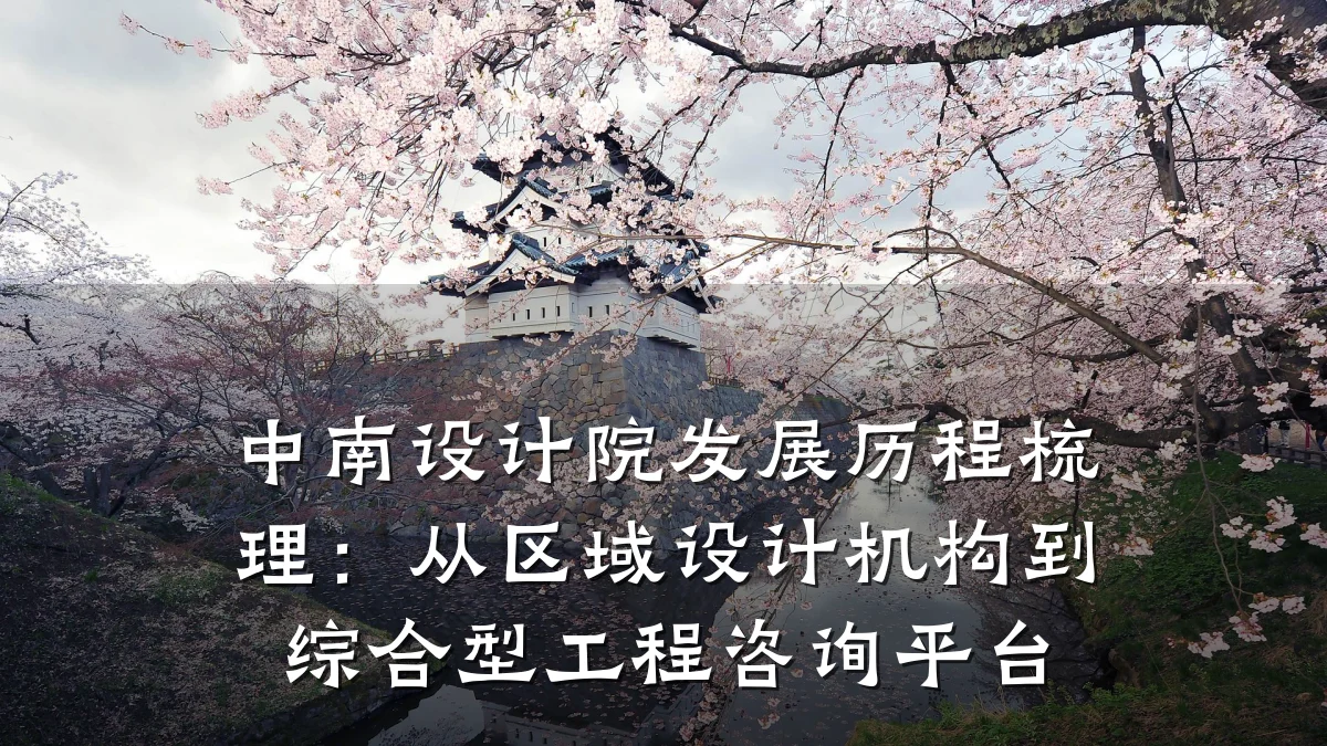 中南设计院发展历程梳理:从区域设计机构到综合型工程咨询平台