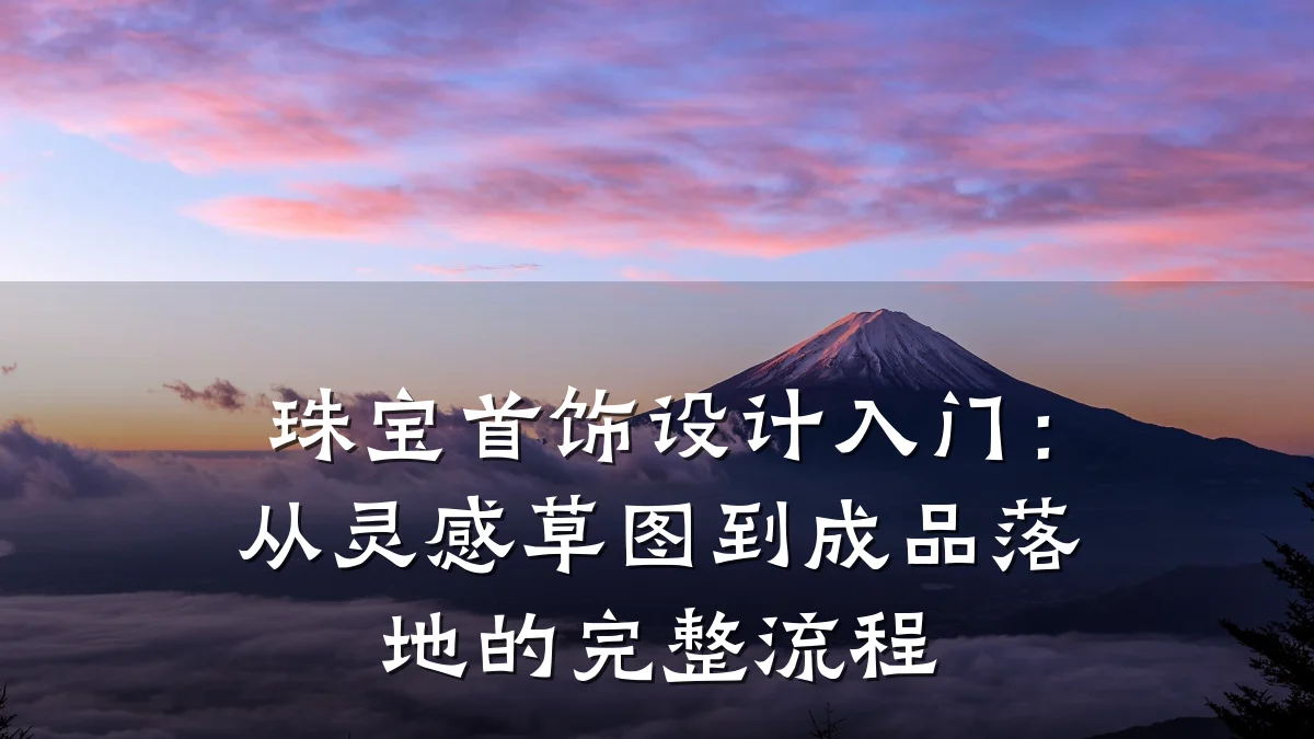 珠宝首饰设计入门:从灵感草图到成品落地的完整流程