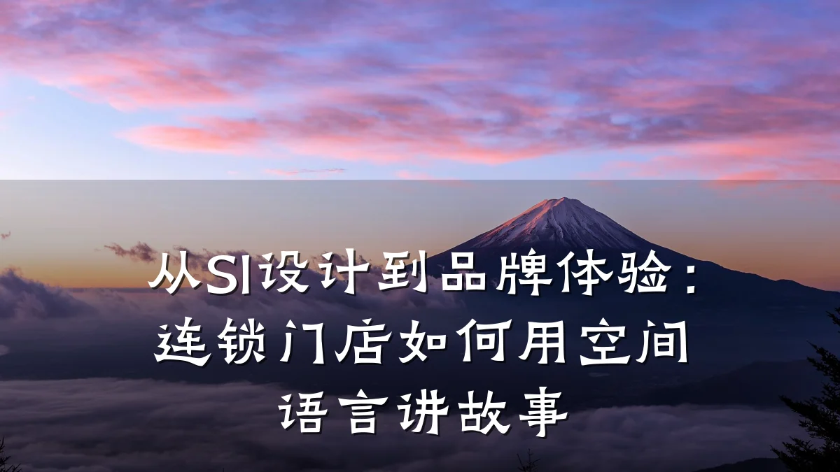 从SI设计到品牌体验:连锁门店如何用空间语言讲故事