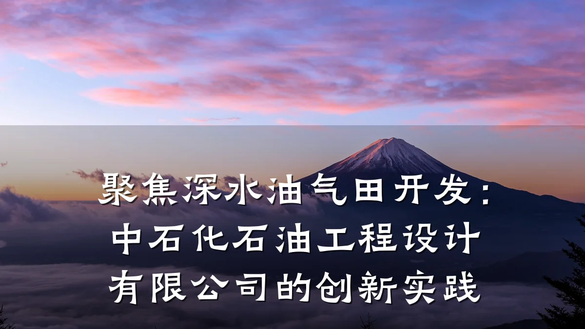 聚焦深水油气田开发:中石化石油工程设计有限公司的创新实践