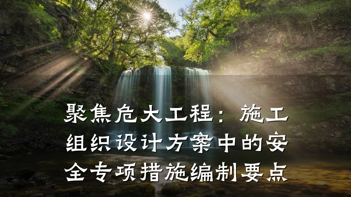 聚焦危大工程:施工组织设计方案中的安全专项措施编制要点