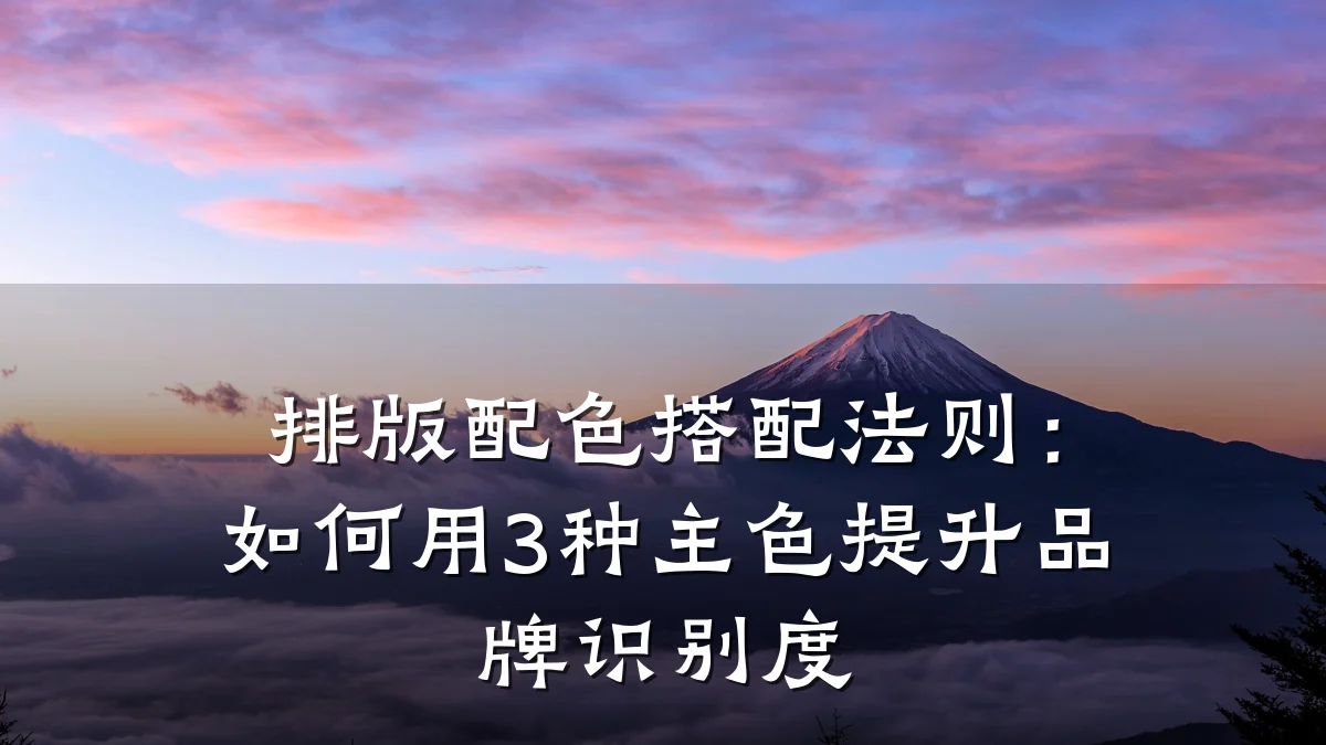 排版配色搭配法则:如何用3种主色提升品牌识别度