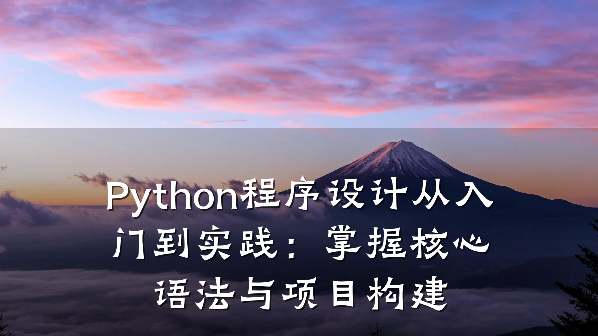 Python程序设计从入门到实践:掌握核心语法与项目构建