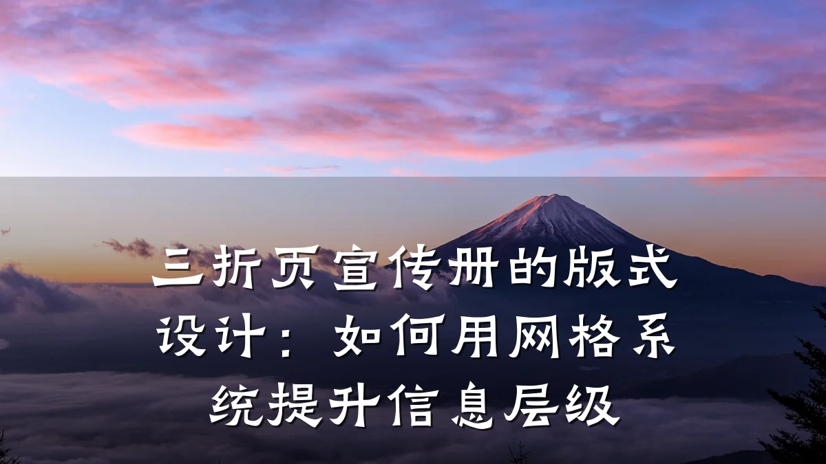 三折页宣传册的版式设计:如何用网格系统提升信息层级