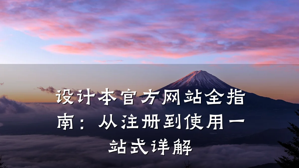 设计本官方网站全指南：从注册到使用一站式详解