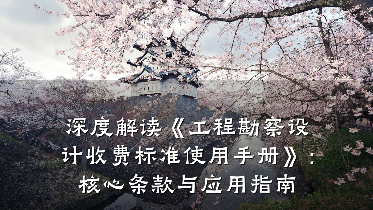 深度解读《工程勘察设计收费标准使用手册》:核心条款与应用指南