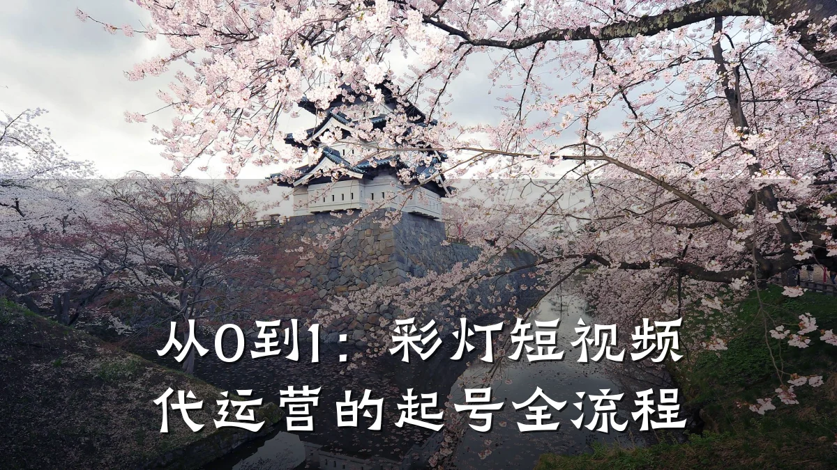 从0到1:彩灯短视频代运营的起号全流程