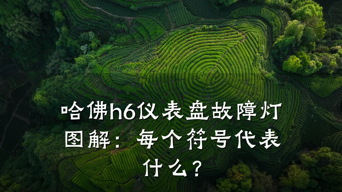 哈佛h6仪表盘故障灯图解:每个符号代表什么?