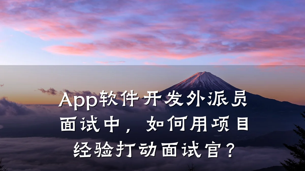 App软件开发外派员面试中,如何用项目经验打动面试官?