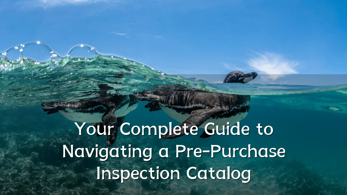 Your Complete Guide to Navigating a Pre-Purchase Inspection Catalog